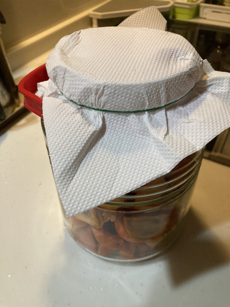 柿酢熟成準備