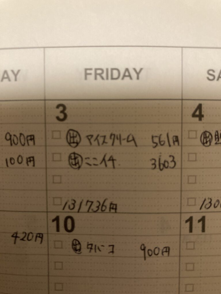 ノートのつけ方