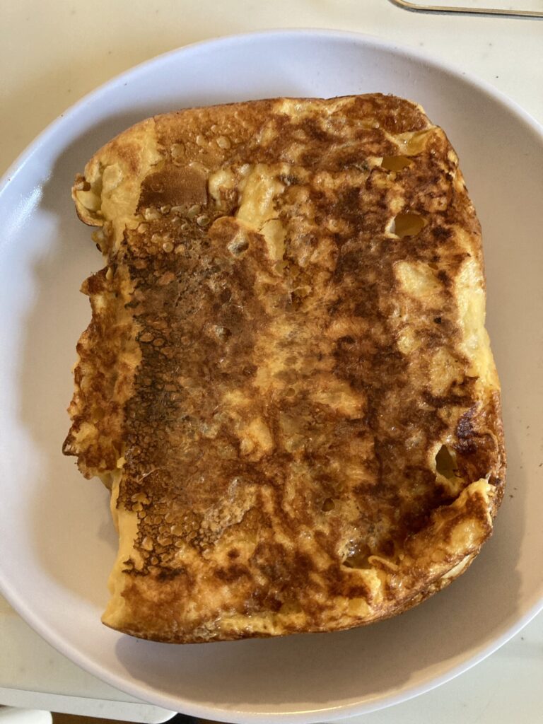 焼き上がったカクタコをひっくり返した状態 焼き目がついた仕上げ前