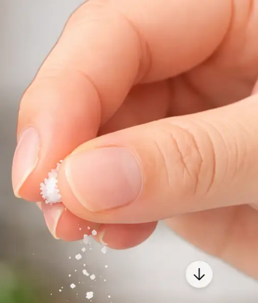 ひとつまみの量（親指・人差し指・中指の3本でつまむ量）の例