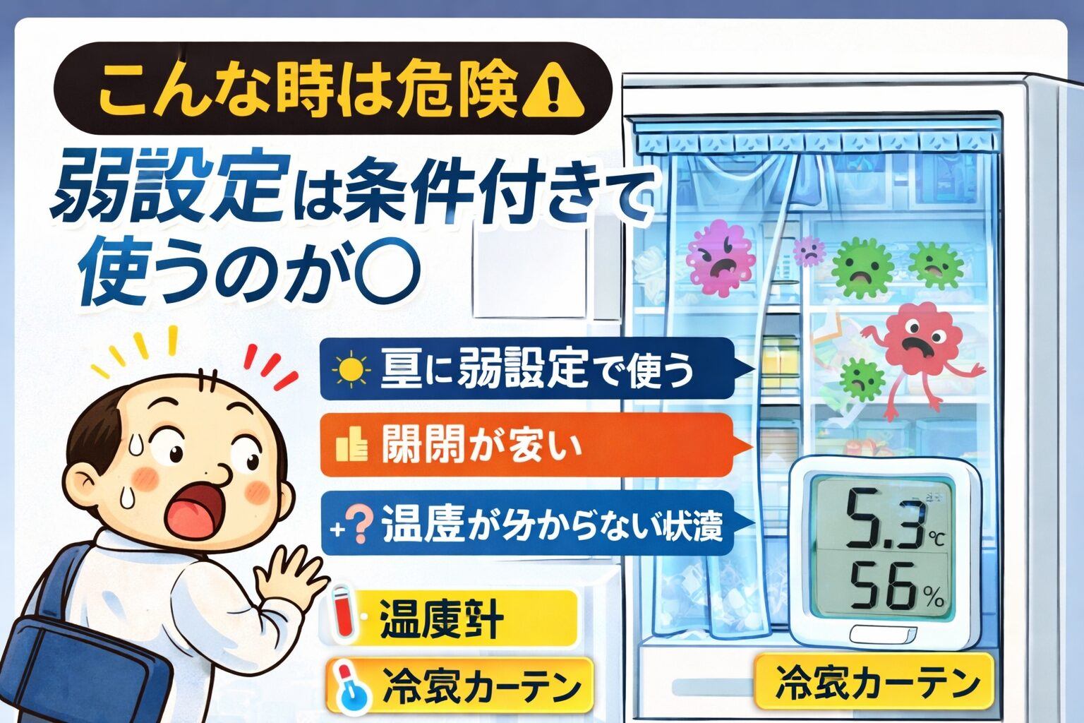 【実測】冷蔵庫の弱設定は安全?平均9〜3℃で分かった正しい使い方