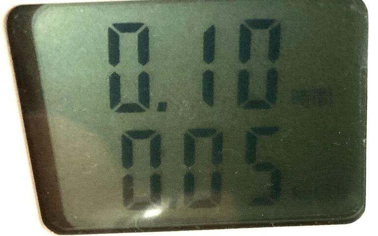 掃除機中モードの消費電力量測定結果(エコチェッカー表示)