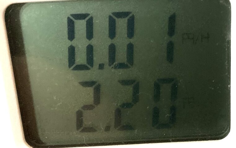 掃除機中モードの電気代測定結果(約2.2円)