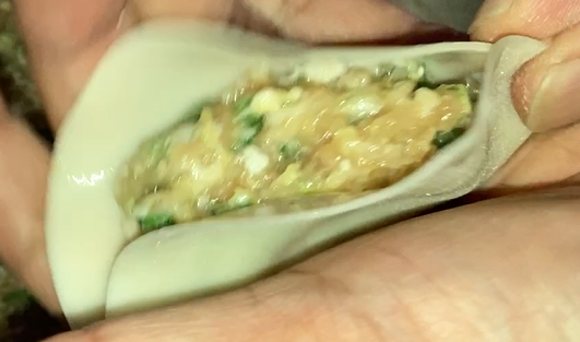餃子を包む写真その３