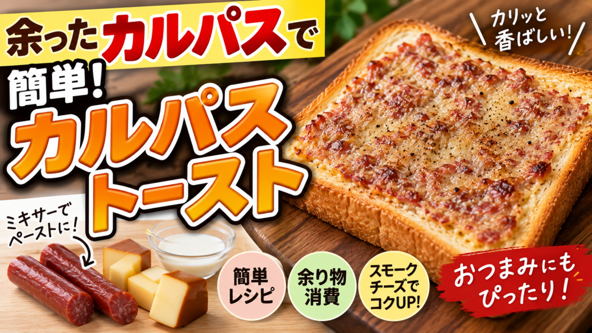 余ったカルパスとスモークチーズで作るカルパストースト